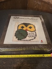 Columbia-Minerva Owl Latch Hook Rug Kit MPN 68344 20x20 Canvas Yarn Pattern