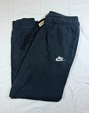 Nike Men's Black Sweatpants M Regular Drawstring Elastic Waist Logo Gym