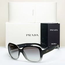 Prada Sunglasses Black Grey Square Gradient Smoke PR27MS SPR 27M ZXA-3M1