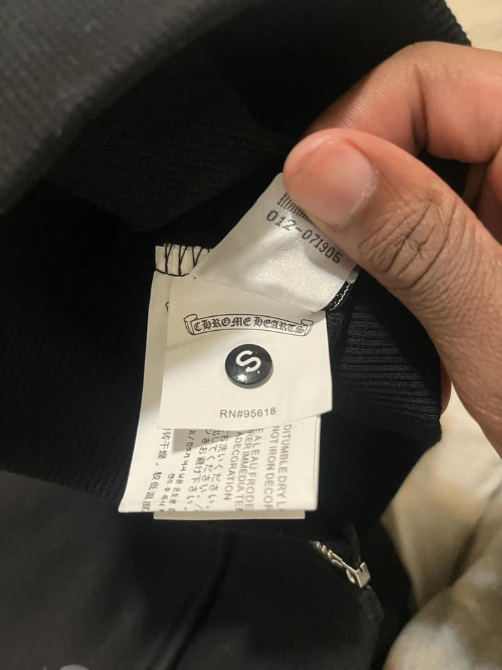 Sudadera con capucha con cremallera Chrome Heart para hombre talla pequeña Foto 3 de 4