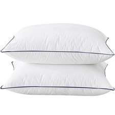 Goose Down Feather Pillows Standard Size Set of 2 Pack, Luxury Hotel Collecti...