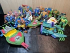 BIG TMNT Teenage Mutant Ninja Turtles Vintage Vehicle and Figures Lot!