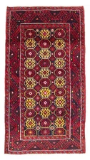 Vintage Oriental Hand-Knotted Carpet 2'11" x 5'9" Traditional Wool Area Rug
