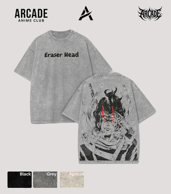 Arcade Anime Eraser Head Shota Aizawa My Hero Academia Grey Oversized T-Shirt