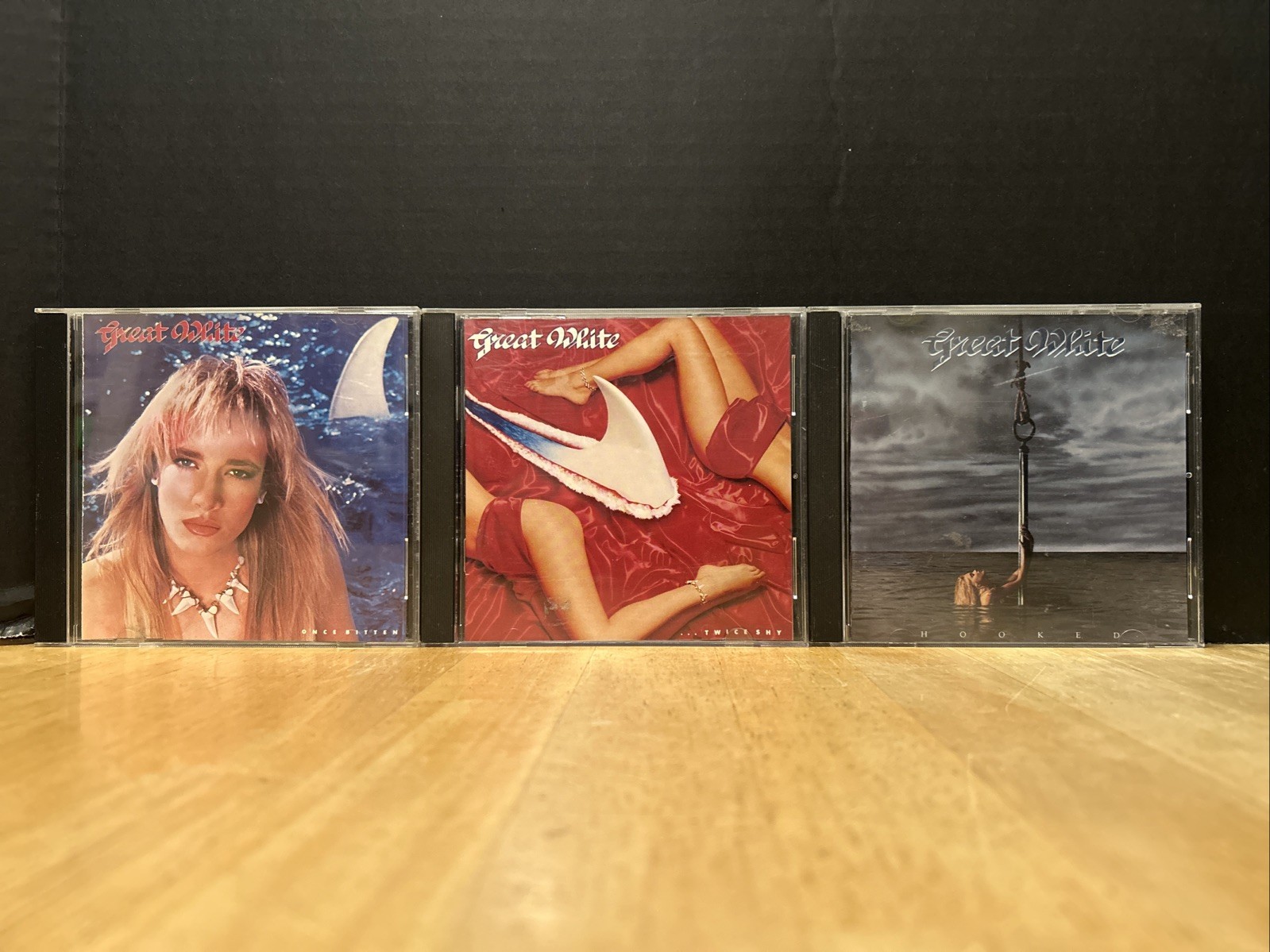 Great White  3 CD Lot Once Bitten (1987) Twice Shy (1989) Hooked (1991) Capital