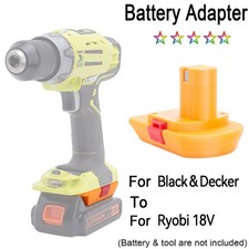 Adapter For Black Decker 20V LI-ion Battery To Fits Ryobi 18V Wireless Tools