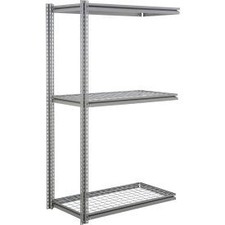Industrial 3 Shelf Heavy Duty Boltless Shelving Z Beam Add On 48Wx48Dx60H Wire