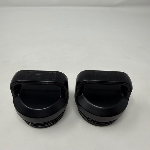Set of 2 YETI Rambler Bottle TripleHaul Cap Replacement Lids Black Leakproof