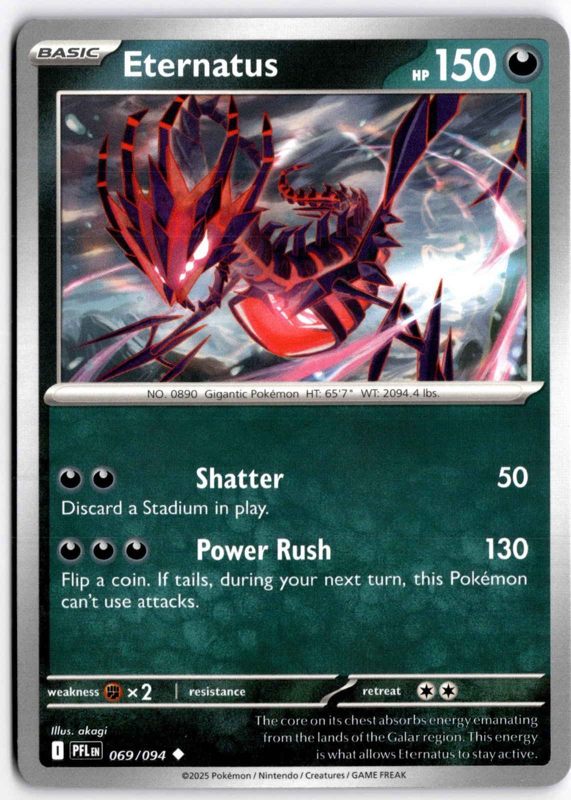 Eternatus 069/094 Phantasmal Flames PFL Uncommon Pokemon Card