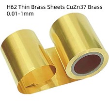 H62 Thin Brass Sheets Brass Foil Strip Craft Model Train Metal 0.01-1mm CuZn37