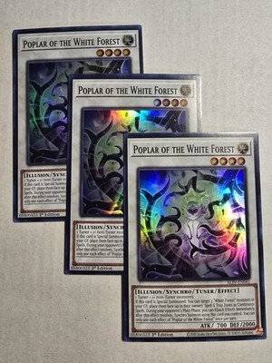 Yugioh! 3x Poplar of the White Forest ALIN-EN041 Super Rare 1st Ed NM