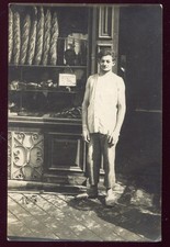carte photo ancienne vers 1900 . boulanger . boulangerie
