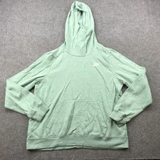 Nike Hoodie Women Large Green Pullover Sweatshirt Kangaroo Pocket Funnel Neck