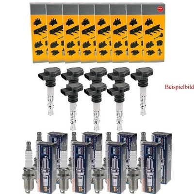 8x NGK Zündspule + BERU Zündkerze für VW Passat Variant 3B6 4.0 W8 4motion - Bild 1 von 4