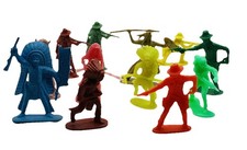 Vintage cowboys and Indians Plastic Toy Figures. Lot of 50 Assorted Colors/sizes