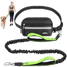 Hands Free Dog Leash with Pouch, Waist Leash for Dog Walking, Jogging, Hiking...