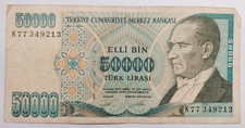 Banknote T&uuml;rkei 50000 Lira 1970