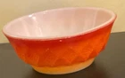 Anchor Hocking Fire King Red Orange Vintage Kimberly 12 Oz Cereal Bowl
