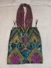 Fashion Nova ~ BNWT! ~ Beautiful, Multicolor, Sequin Halter Dress, Gorgeous XL