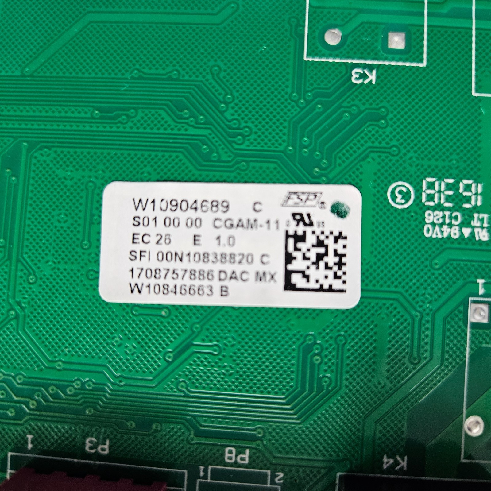 Genuine Maytag Gas Range, Control Board # W10904689