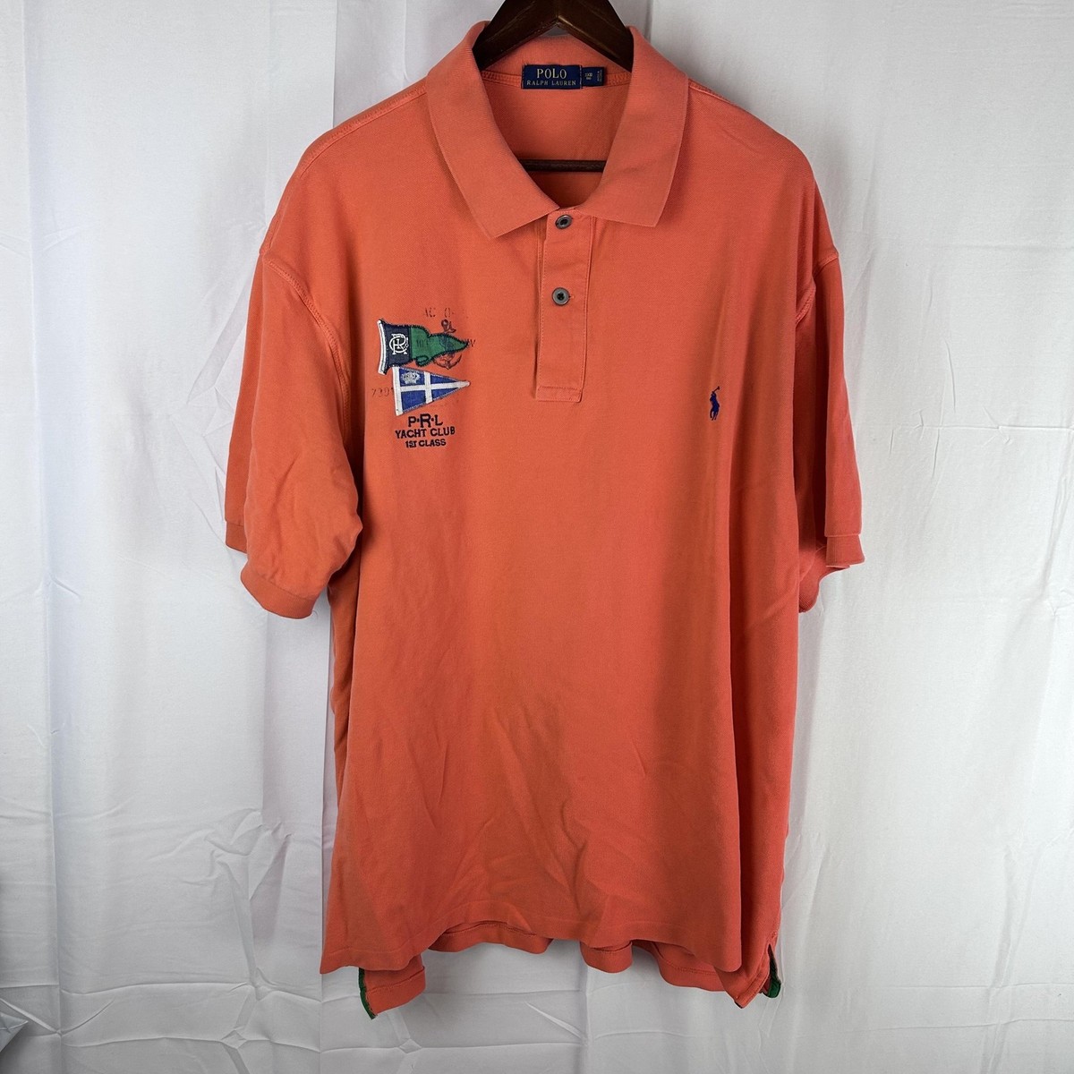Polo Ralph Lauren Polo Shirt Mens 3XL Orange PRL Yacht Club