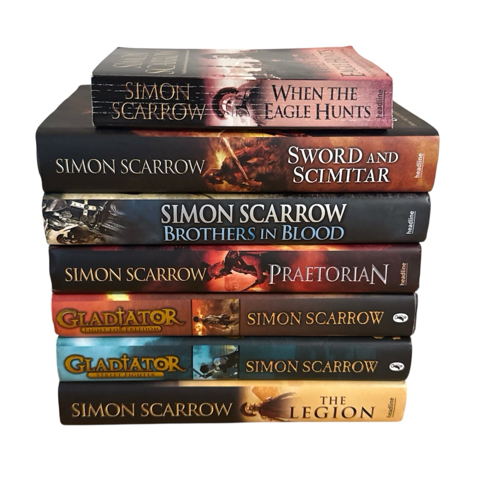 Simon Scarrow 7x book bundle 6x hardbacks 1 paperback Gladiator