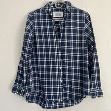 Grayson The Hero Womens 1 (US XS) Cotton Blue Plaid Button-Up Shirt