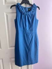 J.Crew Suiting Women’s Blue Wool Blend Sleeveless Sheath Dress - 4