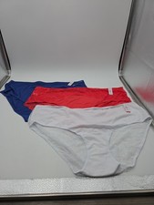 3pr NWT Ashley Stewart Plus Panties Sz 34/36 6X Blue Coral White Lace 030