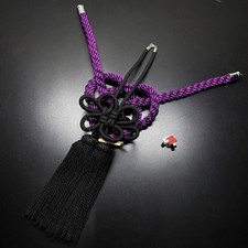 Jdm Jp Cayears Produce Purple Kintsuna Rope Black Fusa Kiku Knot Vip Car Charms Jdm Jp Cayears Produce Purple Kintsuna Rope Black Fusa Kiku Knot Vip Car Charms