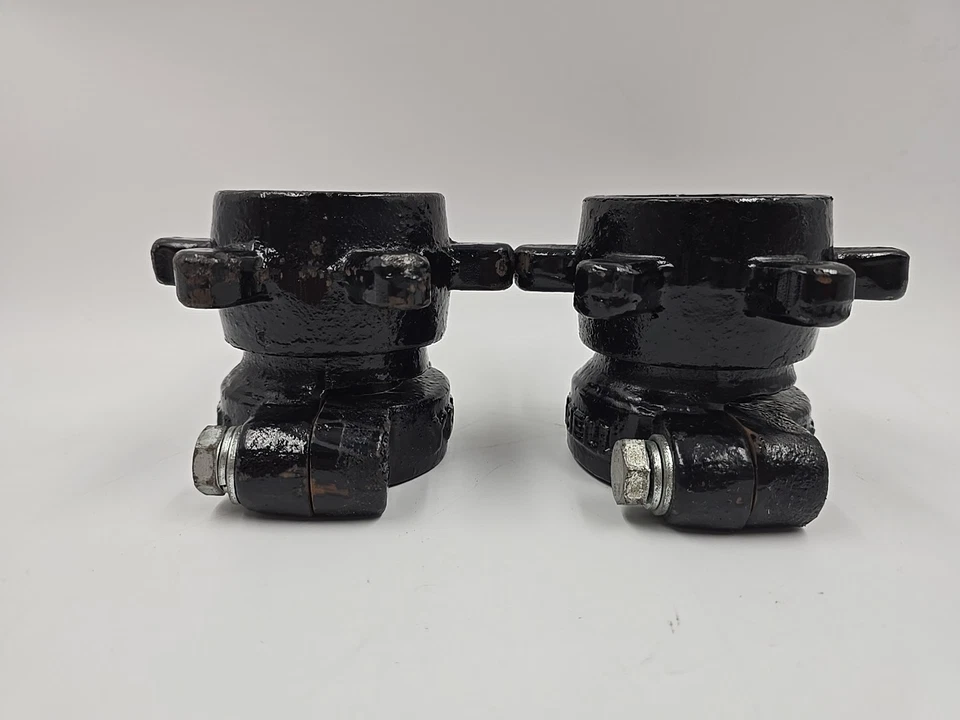 Collares Spinlock olímpicos York Barbell de colección raros negros usados levantamiento de pesas Foto 2 de 4