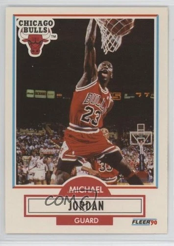 1990-91 Fleer Michael Jordan (Black Line Above Biographical Information) #26 HOF
