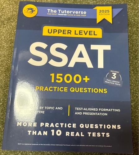 Upper Level SSAT Practice Questions 1500+ 2025 Version, Exam Prep, No ...