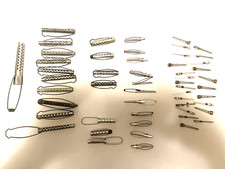 Vintage 1950S Metal Hair Roller Curler Clips Aluminum - Lot