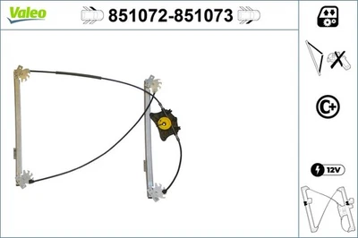 Valeo 851073 Fensterheber Seilzug vorne rechts Beifahrertür für Audi A6 C6 4F - Bild 1 von 2