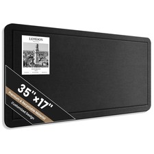 Large Bulletin Board 35 X 17 Inches Felt Cork Board with 40 Pushpins Foldable...