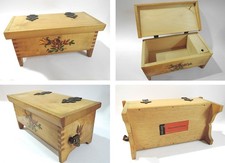 Schmuckkästchen Landhaus Mini-Truhe Bauerntruhe mit Schweizer REUGE Spieluhr