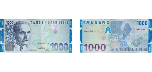 Austria Second Republic 1997 1000 Schilling (Karl Landsteiner, National Ban