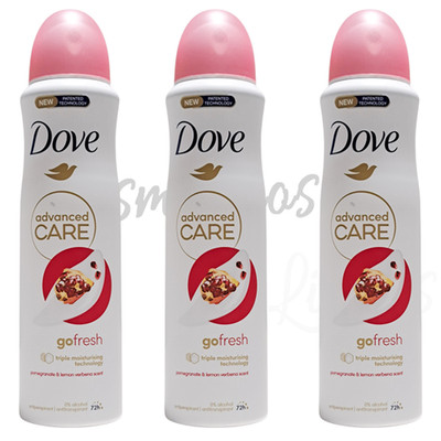 Dove Advanced Care Go Fresh Pomegranate & Lemon Antiperspirant 150ml 72h  3Pcs