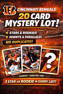   Cincinnati Bengals   20 Card Mystery Lot  
