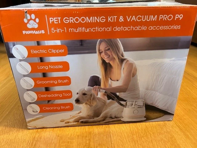 PAWHAUS Dog Grooming Kit & Vacuum, Upgraded 5in1 Pet Grooming Tool with Suction
