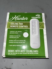 Hunter Universal 3 Speed Damp Rated Ceiling Fan Handheld Remote-White-NOB