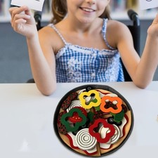 Felt Pizza Play Set Role Play Toy Kitchen Accessories Early