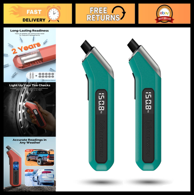 #ad Digital Tire Pressure Gauge 2 Pack 3 200 PSI ANSI Calibrated Air Pressure Too $30.99