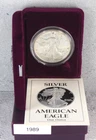 1989-S Proof American Silver Eagle Dollar $1 Box & COA US Mint Bullion OGP