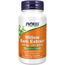 Now Willow Bark Nutritional Supplement 100 Count Relief With 15 Salicin