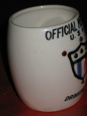 Official Member U.S.A. Drinking Team Cup Mug 1957 VINTAGE