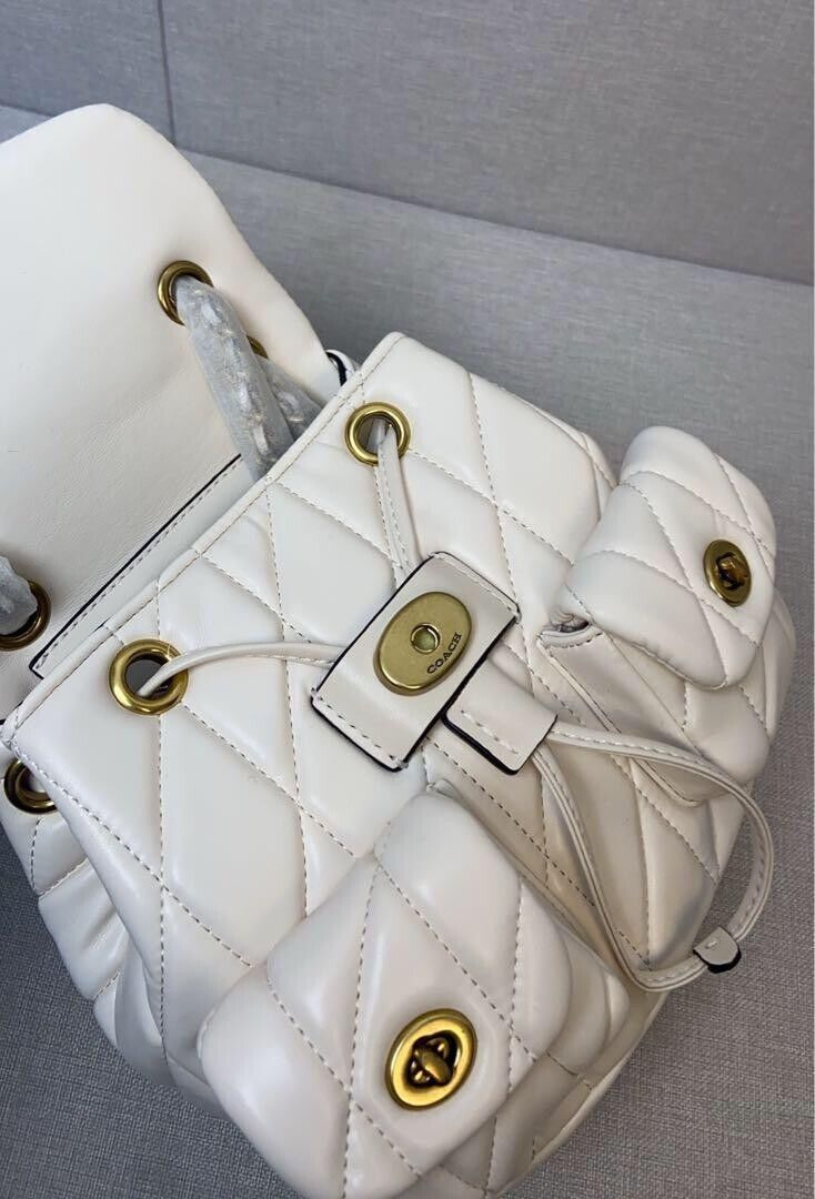 COACH Tabby Quilted Backpack Chalk CU076 Outlet NEW | eBay COACH Tabby Quilted Backpack Chalk CU076 Outlet NEW | eBay
