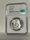 1943  50c  NGC  MS67+  CAC  Walking Liberty  Half Dollar  *  #6580135-001