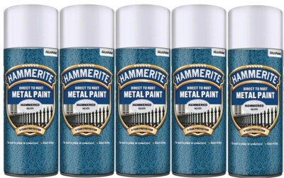 x Hammerite Direct To Rust Hammered 400ml Silver Fast Drying - Main Image